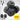 44LB Dumbbell Set Adjustable Weight Plates, Black - AerobicBody