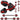 66LB Adjustable Dumbbells Set, Weight Plate with Connector Used as Barbell, Fitness Strength Exercises for Home Gym, Red - AerobicBody